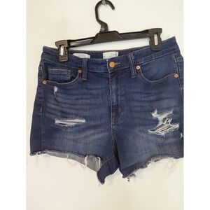 Universal Thread Jean Shorts Women's Sz 10/30 High Rise – Dark Denim Cutoffs,y2k
